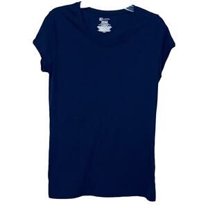 NO BOUNDARIES CAP SLEEVE ROUND NECK T-SHIRT, JRS/WOMENS, XL (15-17), NAVY BLUE